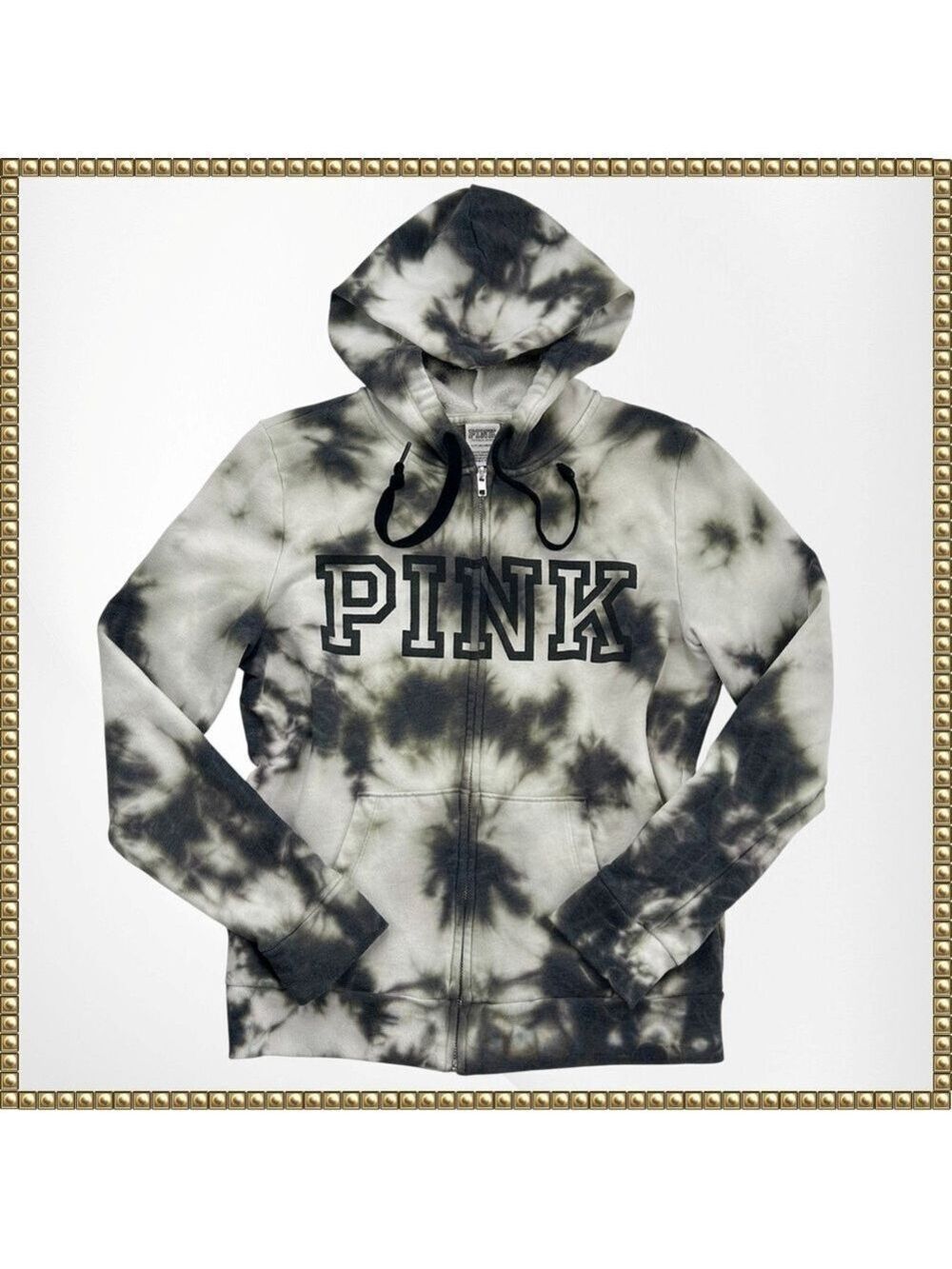 Victoria's Secret PINK Tie Dye Full Zip Hoodie Jacket Small